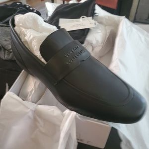 Men’s Versace Collection BLK Leather Loafers